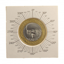 Moeda V-578 1 Real 2006 MBC Reverso Horizontal Bimetálico Ø27mm 7gr.