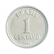 Moeda V-380 1 Centavo 1986 MBC+ Batida Dupla "Data" Aço Inoxidável Ø15mm 1,6gr.*