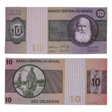 Cédula C-137 10 Cruzeiros 1970 SOB