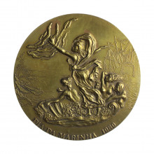 Medalha Dia da Marinha 1980 Clube do Sargento da Armada - Clube Militar Naval 1980 MBC/SOB Portugal Europa Bronze Ø78mm