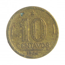 Moeda V-180b 10 Centavos 1944 BC S/Sigla Bronze Alumínio Ø17mm 3gr.