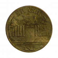 Moeda V-154 500 Réis 1937  BC/MBC  Feijó Bronze Alumínio  Ø22,5mm 5gr.