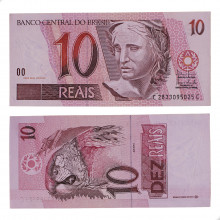 Cédula C-295 10 Reais 2003 SOB/FE - Antônio Palocci Filho / Henrique C. Meirelles