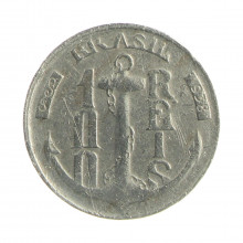 Moeda V-142 100 Réis 1938 MBC C/Sinais de Limpeza Tamandaré Cupro Níquel Ø20mm 4,5gr.