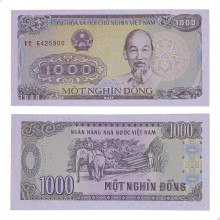 Cédula P#106a 1000 Dong 1988 Vietnã Ásia FE