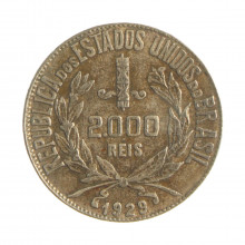 Moeda P-715 2000 Réis 1929 MBC Prata 500 Ø26mm 8gr.*