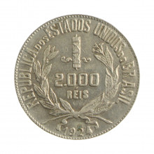 Moeda P-710 2000 Réis 1924 MBC Prata 0.500 Ø26mm 8gr.