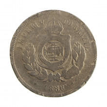 Moeda V-032 200 Réis 1886 UTG Data Escassa Cupro Níquel Ø32mm 15gr.*
