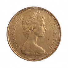 Moeda KM#916 2 Pence 1971 MBC Reino Unido Europa Bronze Ø25,9mm 7,12gr.