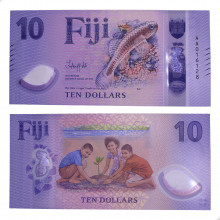 Cédula P#New 10 Dollars 2026 Polímero Fiji Oceania FE
