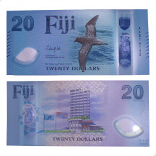 Cédula P#New 20 Dollars 2026 Polímero Fiji Oceania FE