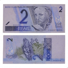 Cédula C-262 2 Reais 2009 BC - Guido Mantega / Alexandre A. Tombini
