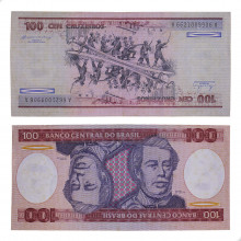 Cédula C-157 100 Cruzeiros 1984 MBC