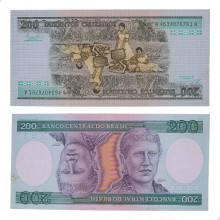 Cédula C-159 200 Cruzeiros 1984 C/ Manchas SOB