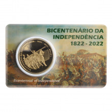 Blister V-625 2 Reais 2022 FC Brasil América Bicentenário da Independência do Brasil Cupro Níquel Ø30mm 10,17g