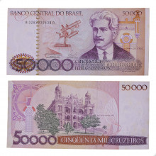 Cédula C-175 50000 Cruzeiros 1986 C/ Manchas SOB