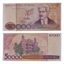 Cédula C-174 50000 Cruzeiros 1985 C/ Mancha SOB
