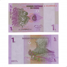 Cédula P#80a 1 Centime 1997 República do Congo África FE