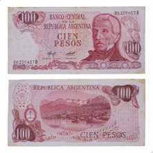 Cédula P#302a.2 100 Pesos 1977  Argentina América MBC