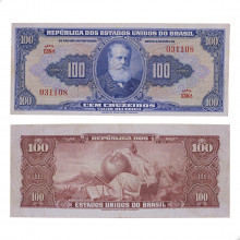 Cédula C-029 100 Cruzeiros 1943 C/ Sinais de Limpeza MBC+