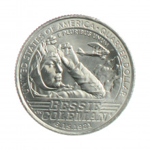 Moeda KM#778 Quarter Dollar American Woman Bessie Coleman 2023 P FC USA América Cupro Níquel Ø24,26mm 5,67gr.
