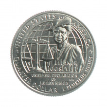 Moeda KM#782 Quarter Dollar American Woman Eleanor Roosevelt 2023 S FC USA América Cupro Níquel Ø24,26mm 5,67gr.