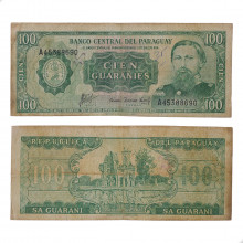 Cédula P#205 100 Guaraníes 1982  Paraguai América BC