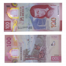 Cédula P#New 100 Pesos 2021 Polímero México América FE