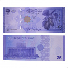 Cédula P#New 25 Pounds 2025 Síria Ásia FE