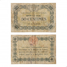 Cédula Notgeld 50 Centimes 1914-1918 C/Rasgo França Europa UTG