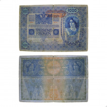 Cédula P#60 1000 Kronen 1919  Austria Europa UTG