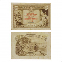 Cédula P#63 50 Centavos 1923  Angola África MBC