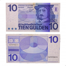 Cédula P#91b 10 Gulden 1997 Holanda Europa MBC