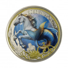 Moeda KM#New 3 Euros 2026 FC Áustria Europa The Hippokampus - Série Criaturas Místicas Cupro-níquel Ø34mm 16gr.