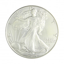 Moeda KM#746 One Dollar American Eagle Silver Dollar Onça 2024 FC USA América Prata 0.999 Ø40mm 31.1gr.