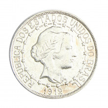 Moeda P-701 500 Réis 1912 MBC Estrelas Ligadas Prata 0.900 Ø22mm 5gr.*