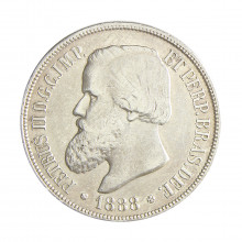 Moeda P-654 1000 Réis 1888 MBC+ Prata 0.917 Ø30mm 12,75gr.*