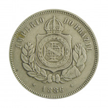 Moeda V-032 200 Réis 1886 MBC+ Data Escassa Cupro Níquel Ø32mm 15gr.*