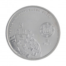 Moeda KM#750 8 Euros 2003 SOB/FC Portugal Europa Valores do Futebol - Celebração Prata .500 Ø36mm 21,1gr.