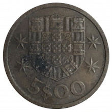 Km#591 5 Escudos 1967 BC Portugal Europa