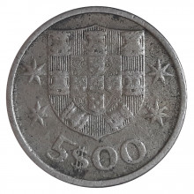 Km#591 5 Escudos 1964 BC Portugal Europa