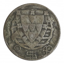 Km#580 2,50 Escudos 1949 MBC Portugal Europa