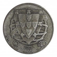 Km#580 2,50 Escudos 1945 MBC  Portugal Europa