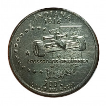 Quarter Dollar 2002 P MBC+ Indiana