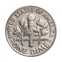 Km#195A 1 Dime 1985 P SOB Estados Unidos América
