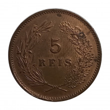 Km#530 5 Réis 1899 SOB Portugal  Europa