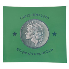 Folder Encarte para Cédula de 1 Cruzeiro 1970 Descritivo