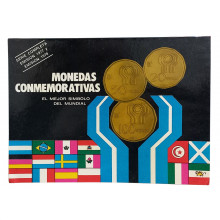 2 Sets com 6 Moedas 1977 e 1978 Argentina Comemorativas XI Campeonato Mundial de Futebol