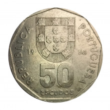 Km#636 50 Escudos 1988 MBC Portugal Europa