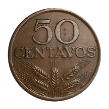 Km#596 50 Escudos 1974 MBC Portugal Europa